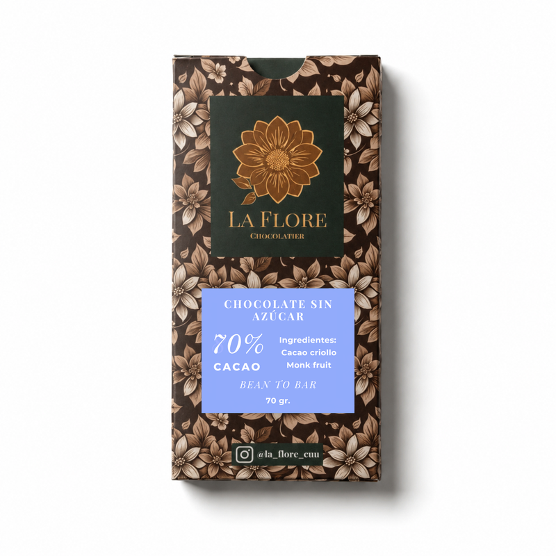Barra 70% Cacao Sin Azúcar (70 g)