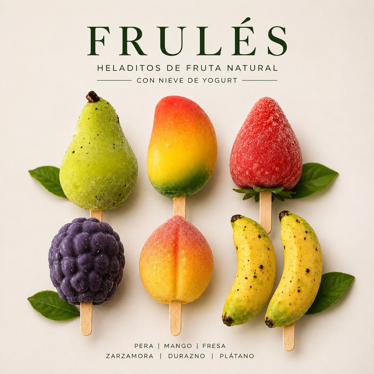 Frulés — Heladito de Fruta Natural con Nieve de Yogurt