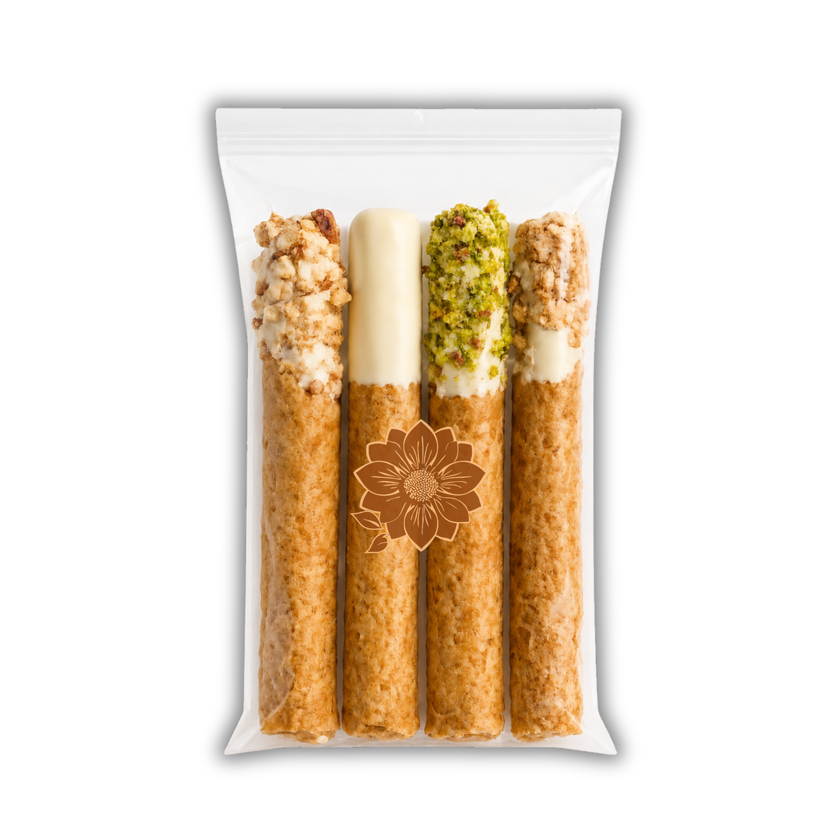 Barquillos con Chocolate Blanco 34% (38 g)