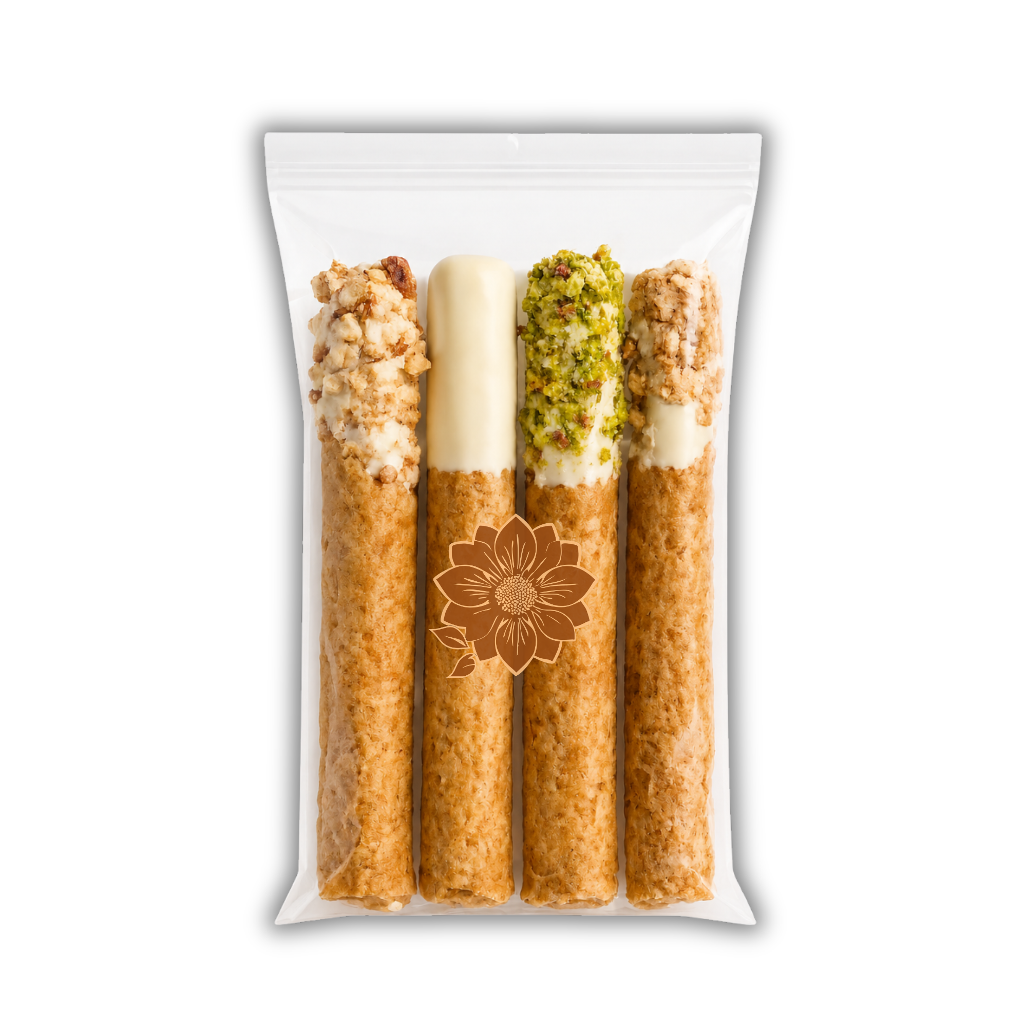 Barquillos con Chocolate Blanco 34% (38 g)