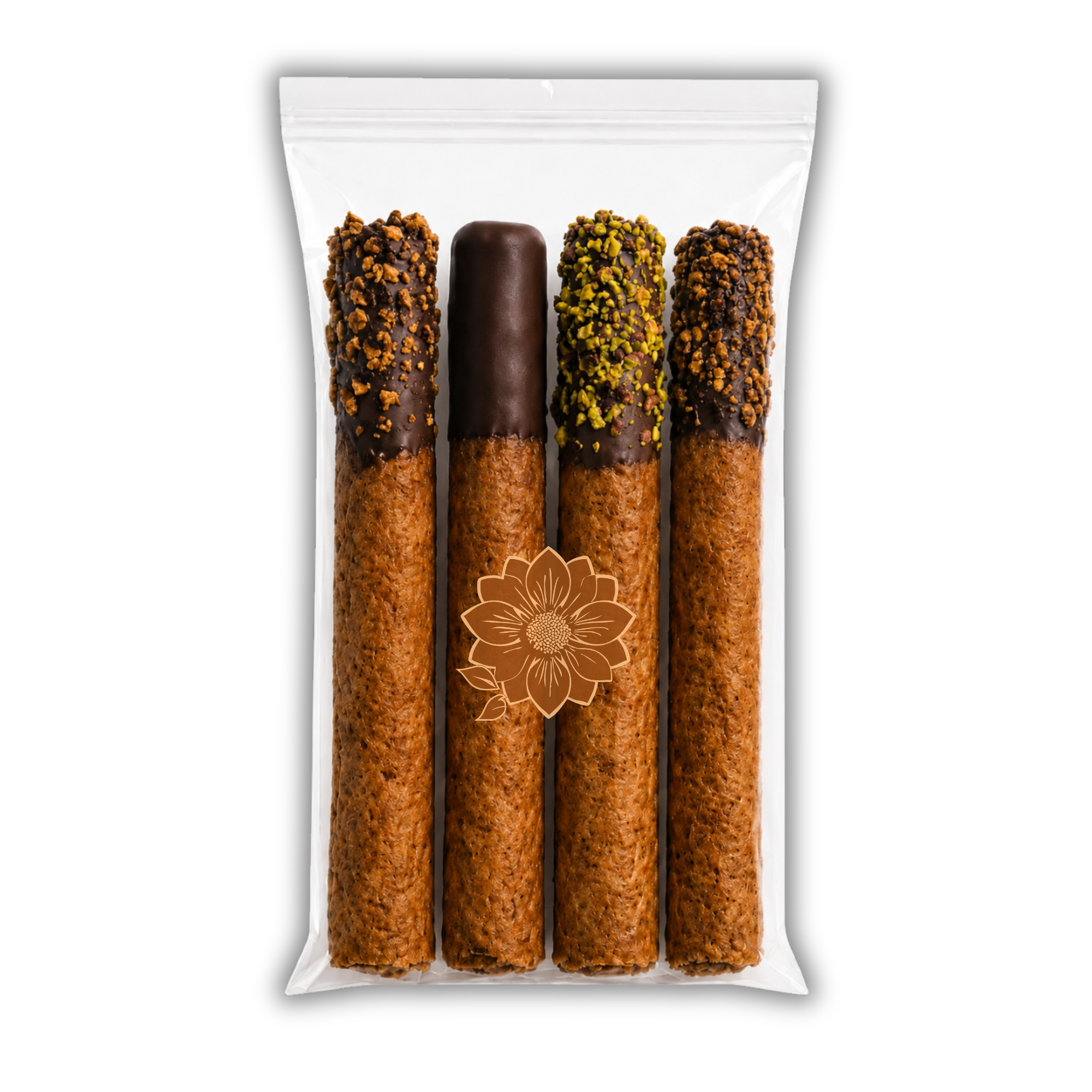 Barquillos con Chocolate Oscuro 52% (38 g)