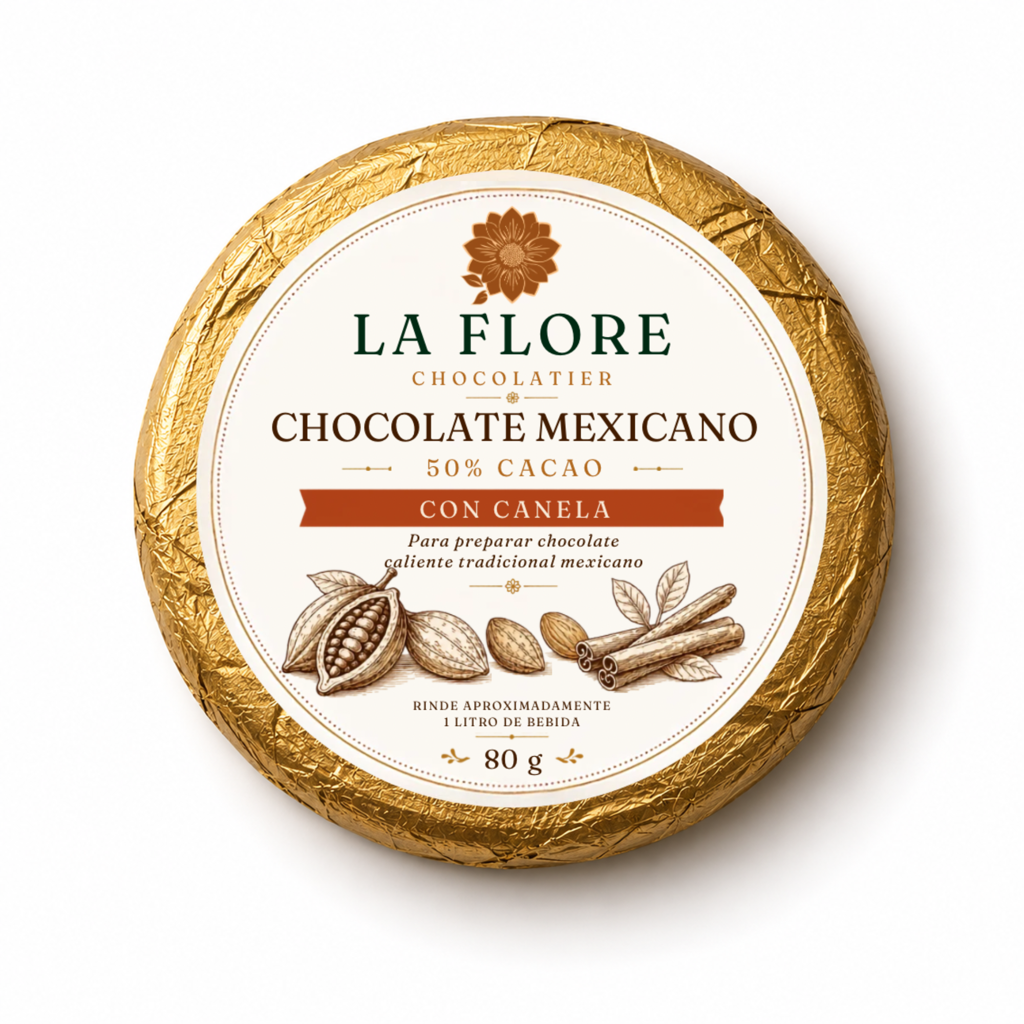 Chocolate de Mesa 50% Cacao — Con Canela (80 g)